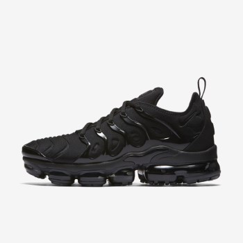 Nike Air VaporMax Plus - Férfi Utcai Cipő - Fekete/Sötét Szürke/Fekete